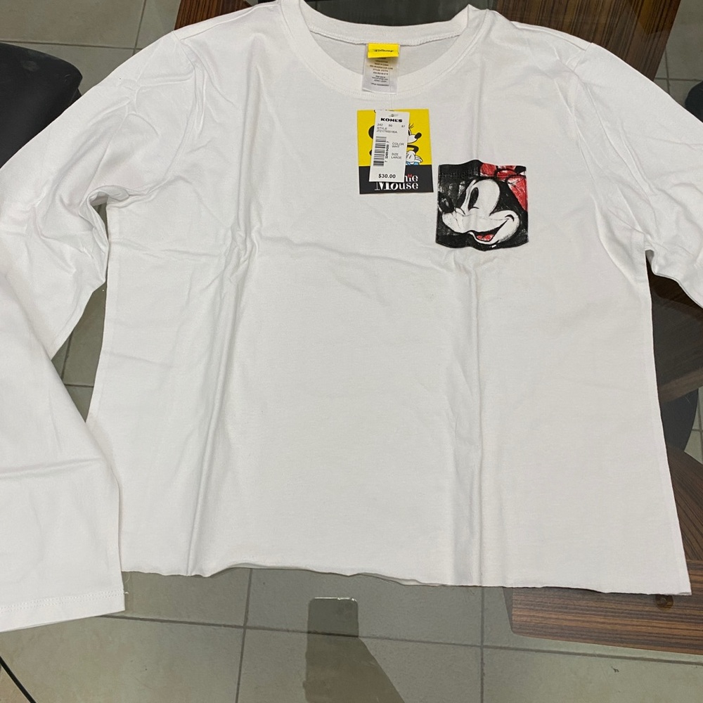 Disney Minnie Mouse Long Sleeve Crop Top!